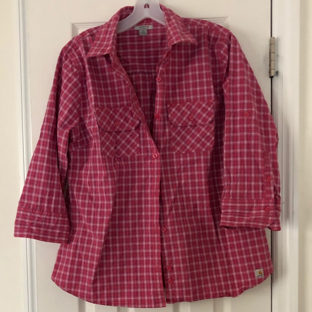 Women’s Carhartt 3/4 Sleeve Button Up Size 2XL